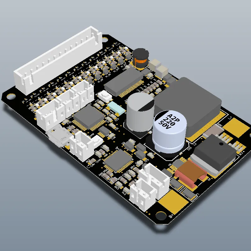 Screenshot of a Battery Management System (BMS) circuit board design