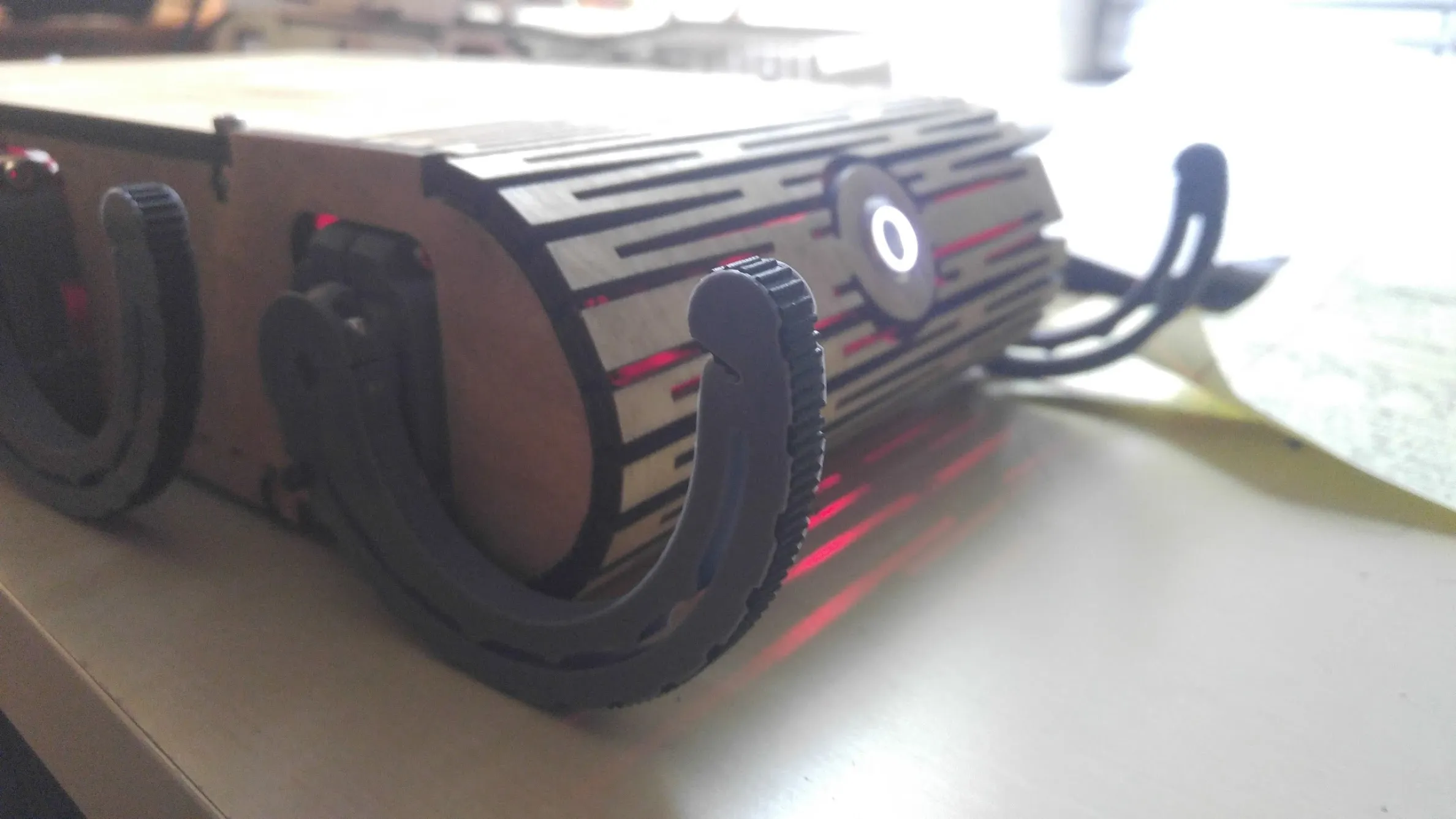 Front view of a hexapedal robot